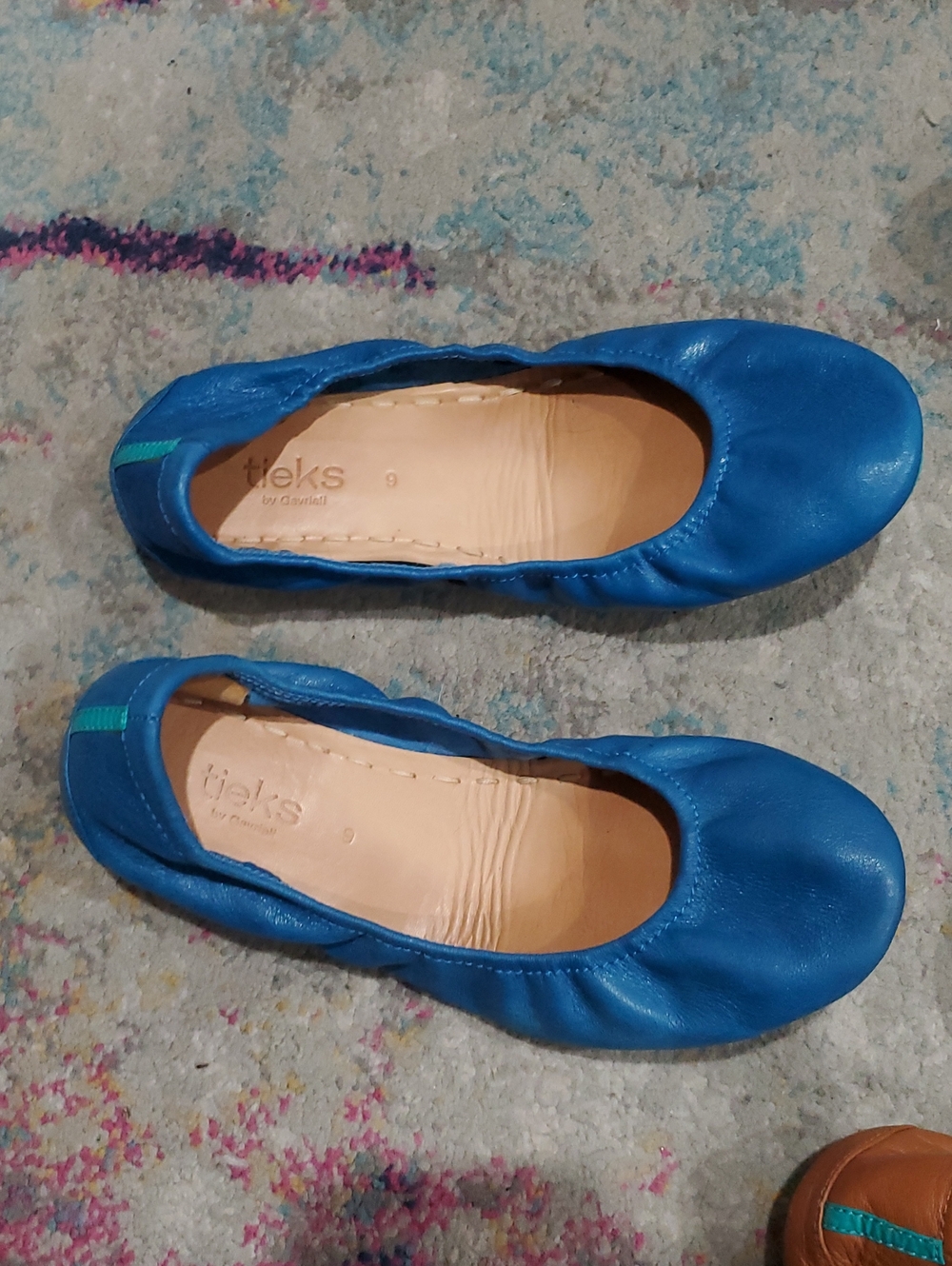 3 Pair Tieks - Silver Lake, Blue, And Brown - Size 9 - Picture 2 of 16